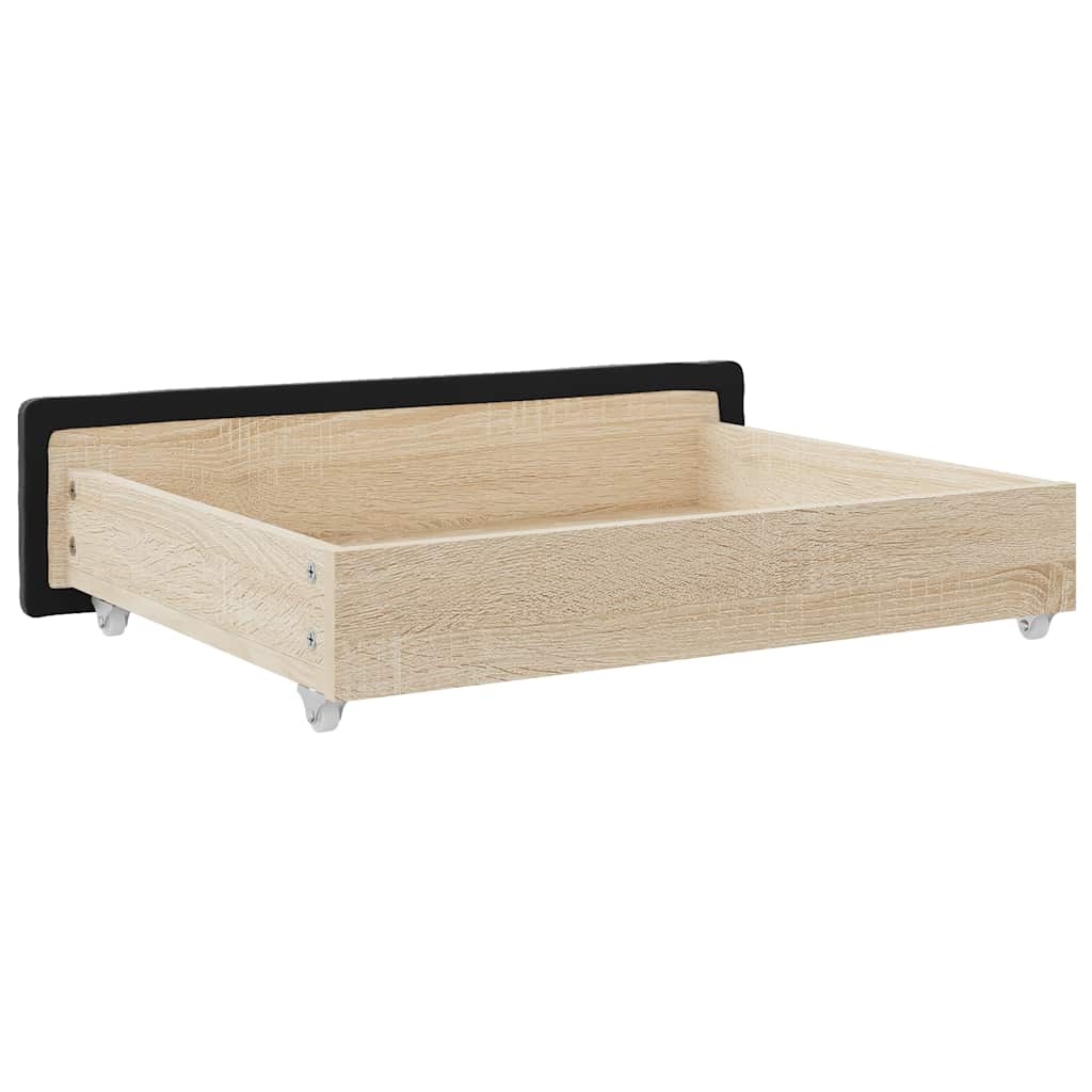 vidaXL Zwarte Bedlades (2 st) met Korting