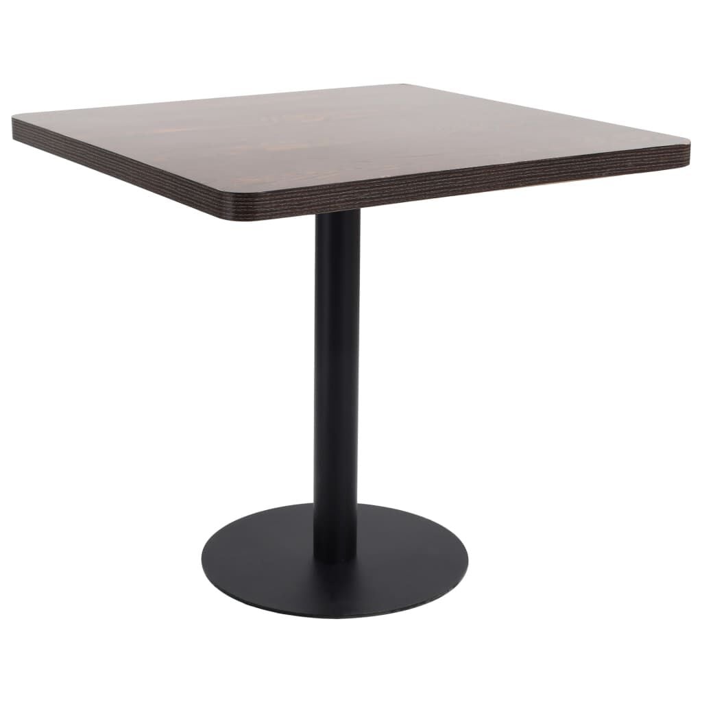 vidaXL Bistrotafel 80x80cm Donkerbruin - 35% Korting!