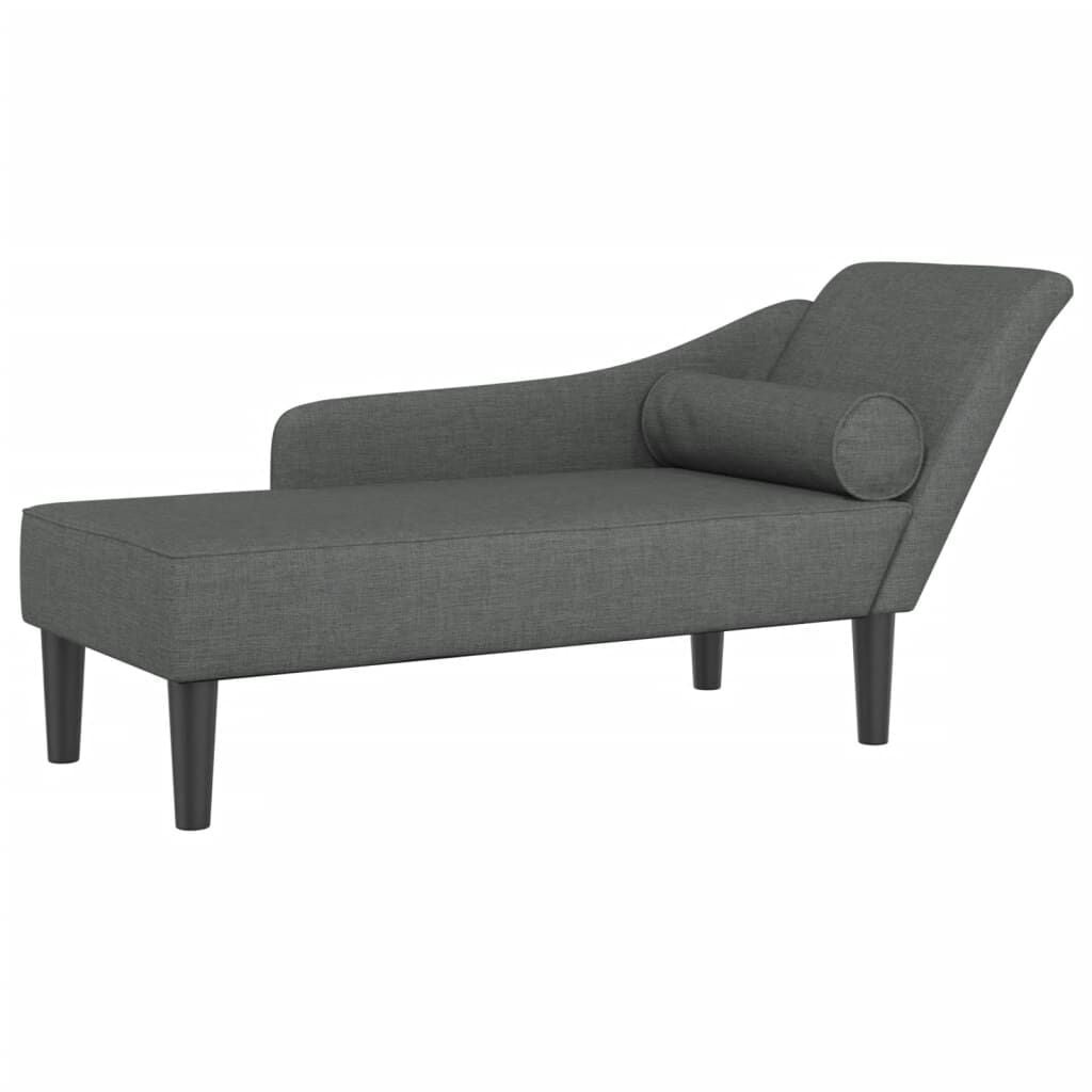 vidaXL Chaise longue Donkergrijs - 35% Korting