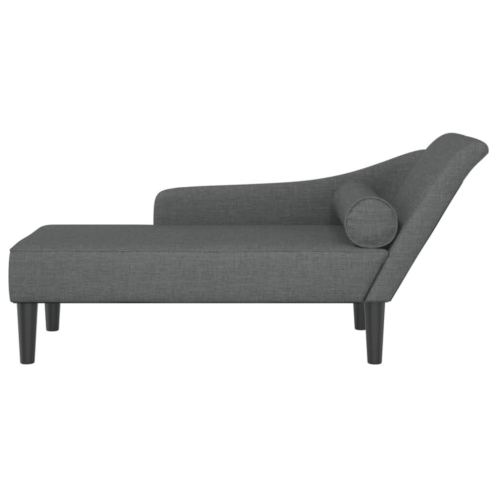 vidaXL Chaise longue Donkergrijs - 35% Korting