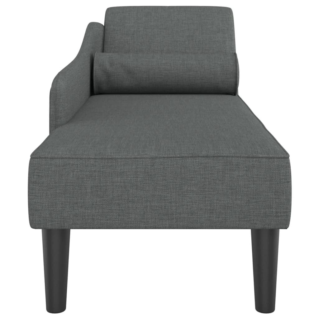 vidaXL Chaise longue Donkergrijs - 35% Korting