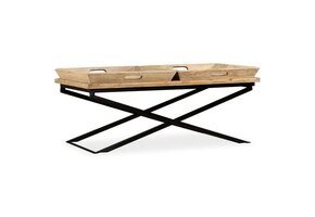 vidaXL Salontafel Massief Mangohout (110x55x42 cm) - 65% Korting!