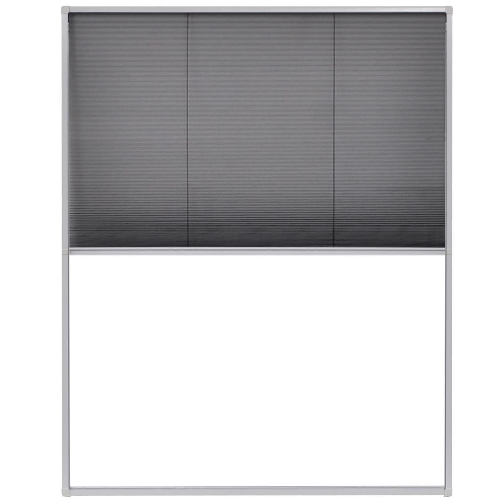 vidaXL Raamhor plissé 80x100 cm aluminium