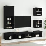 vidaXL Tv-meubel met LED-verlichting 40,5x30x102 cm zwart