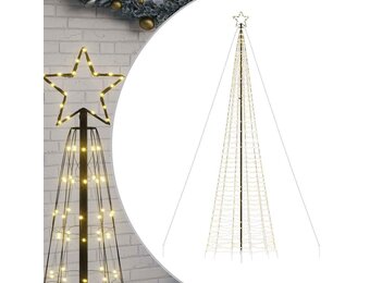 vidaXL LED Kerstboom met Spikes, 1534 Warm Witte LED's, 500 cm - 63% Korting!