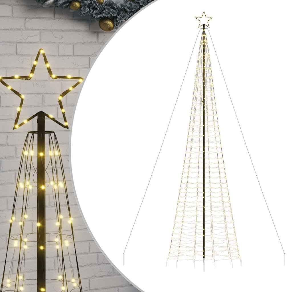 vidaXL LED Kerstboom met Spikes, 1534 Warm Witte LED's, 500 cm - 63% Korting!