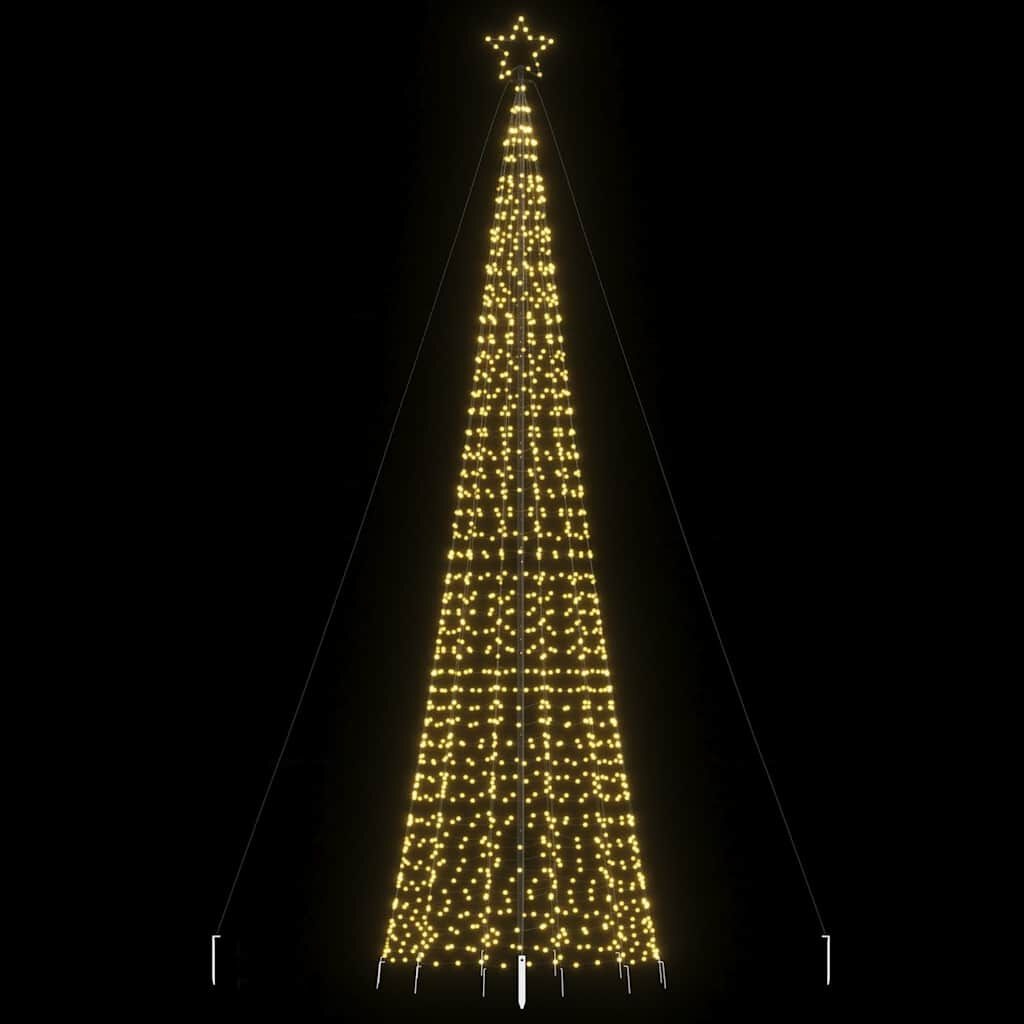 vidaXL LED Kerstboom met Spikes, 1534 Warm Witte LED's, 500 cm - 63% Korting!
