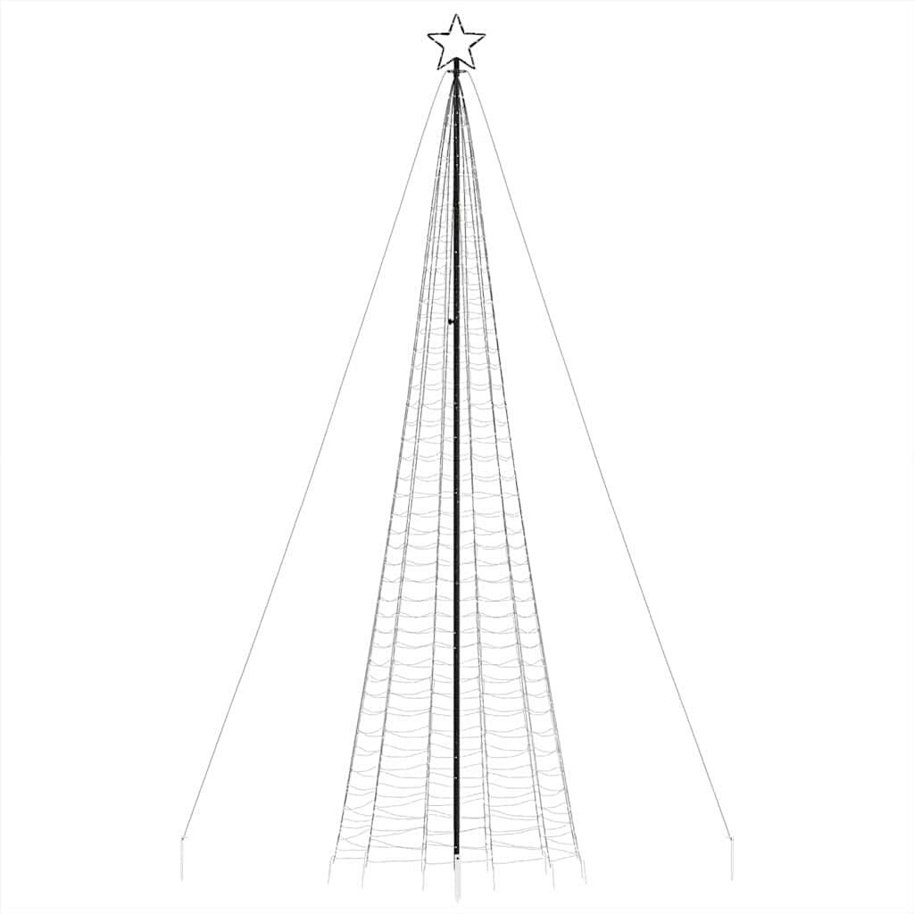 vidaXL LED Kerstboom met Spikes, 1534 Warm Witte LED's, 500 cm - 63% Korting!