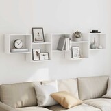 vidaXL Wandschap Kubus Wit (68% Korting)