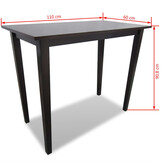 Bruine Houten Bartafel - 75% Korting!
