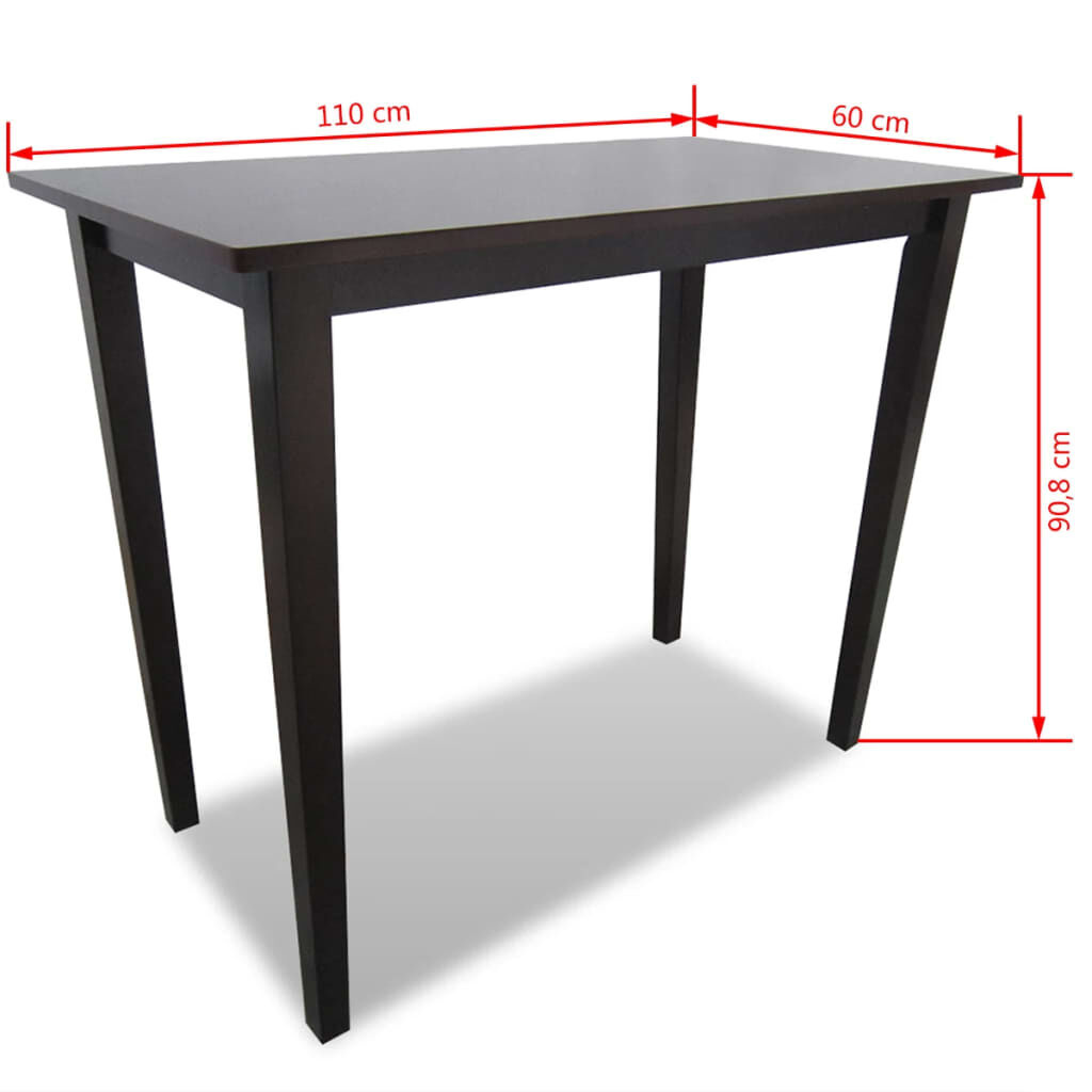 Bruine Houten Bartafel - 75% Korting!