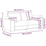 VidaXL Loveseat Bank 140 cm Zwart Fluweel - 35% Korting!