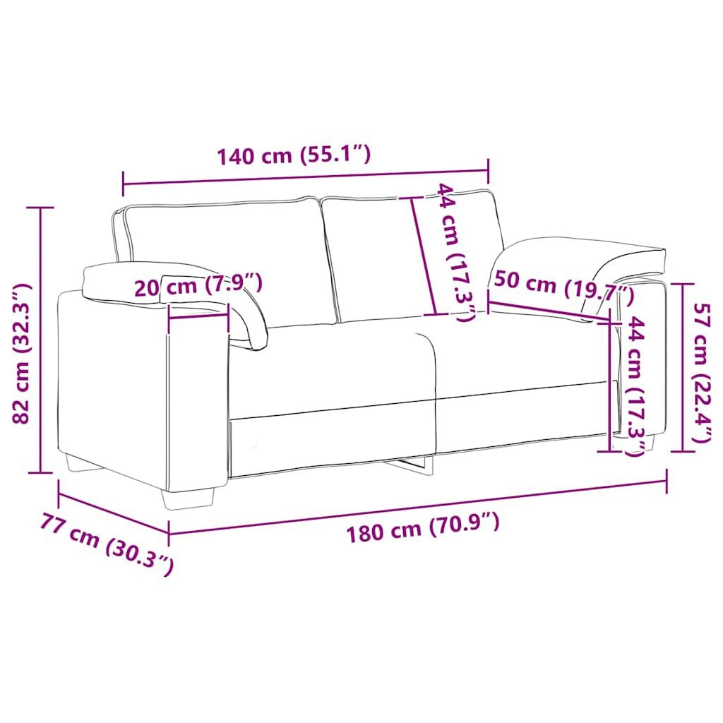 VidaXL Loveseat Bank 140 cm Zwart Fluweel - 35% Korting!