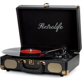 Draagbare Platenspeler - 3 Snelheden & Bluetooth - 36% Korting!