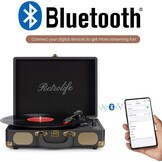 Draagbare Platenspeler - 3 Snelheden & Bluetooth - 36% Korting!