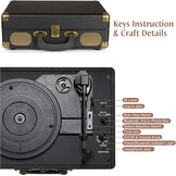 Draagbare Platenspeler - 3 Snelheden & Bluetooth - 36% Korting!