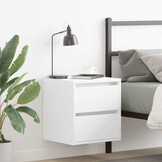 Wandmontage Nachtkastje 38x34x40 cm Wit - 72% Korting!