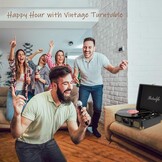Draagbare Platenspeler - 3 Snelheden & Bluetooth - 36% Korting!