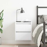 Wandmontage Nachtkastje 38x34x40 cm Wit - 72% Korting!