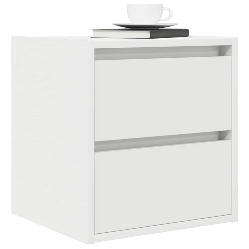 Wandmontage Nachtkastje 38x34x40 cm Wit - 72% Korting!