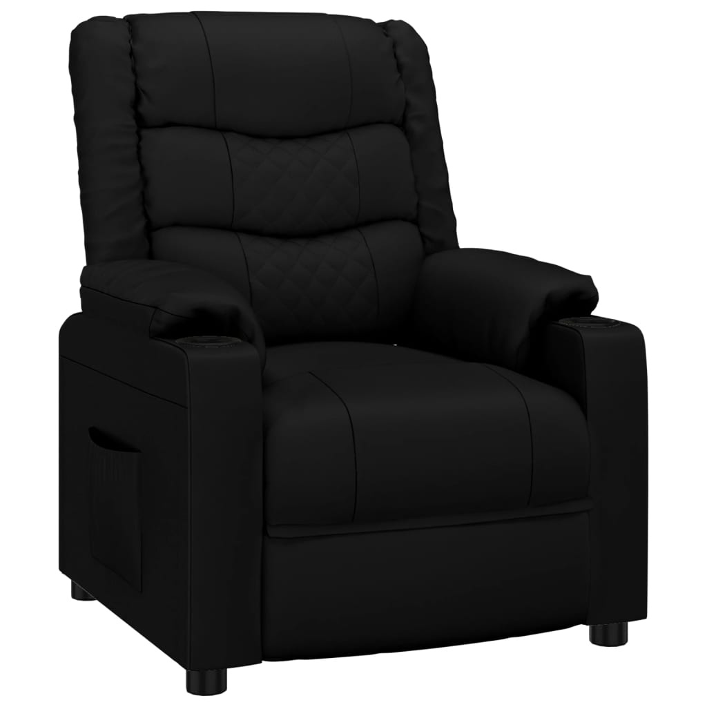 vidaXL Fauteuil verstelbaar kunstleer zwart