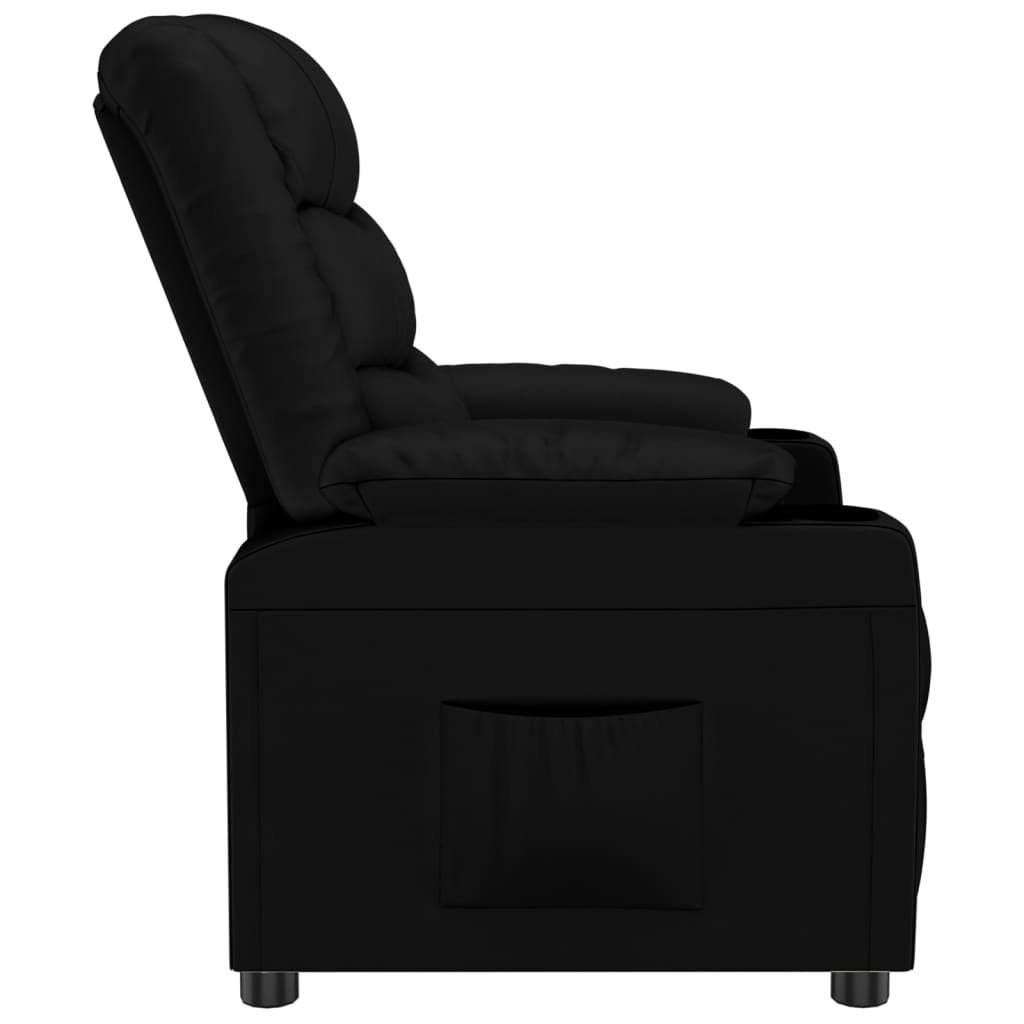 vidaXL Fauteuil verstelbaar kunstleer zwart