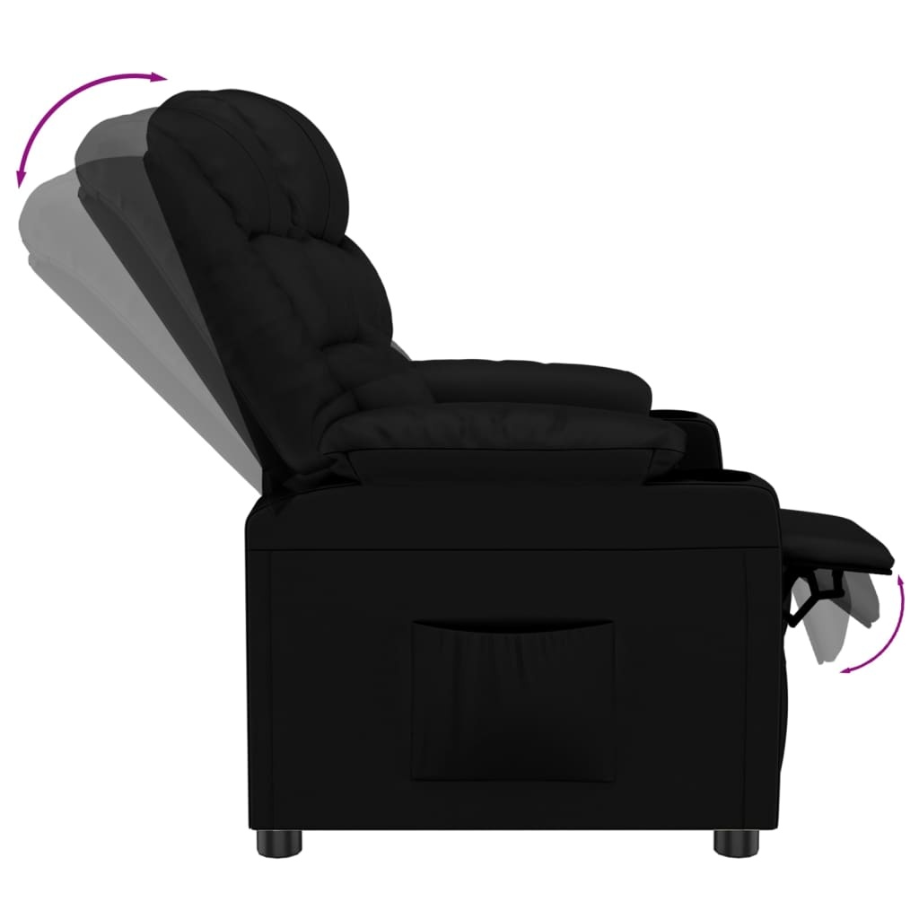vidaXL Fauteuil verstelbaar kunstleer zwart