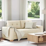 vidaXL Loveseat Bank Linnen 140 cm