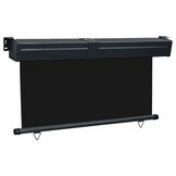 vidaXL Balkonscherm 145x250 cm Zwart - 60% Korting