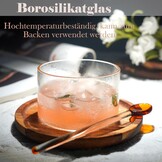 Set van 6 Dessertglazen 190 ml Transparant Borosilicaatglas Rond – Voor desserts, mousse, pudding & snacks