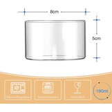 Set van 6 Dessertglazen 190 ml Transparant Borosilicaatglas Rond – Voor desserts, mousse, pudding & snacks