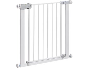 Traphekje baby automatisch sluitend, zonder boren, 73-80 cm breed, uitbreidbaar tot 136 cm, wit