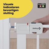 Traphekje baby automatisch sluitend, zonder boren, 73-80 cm breed, uitbreidbaar tot 136 cm, wit