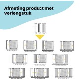 Traphekje baby automatisch sluitend, zonder boren, 73-80 cm breed, uitbreidbaar tot 136 cm, wit