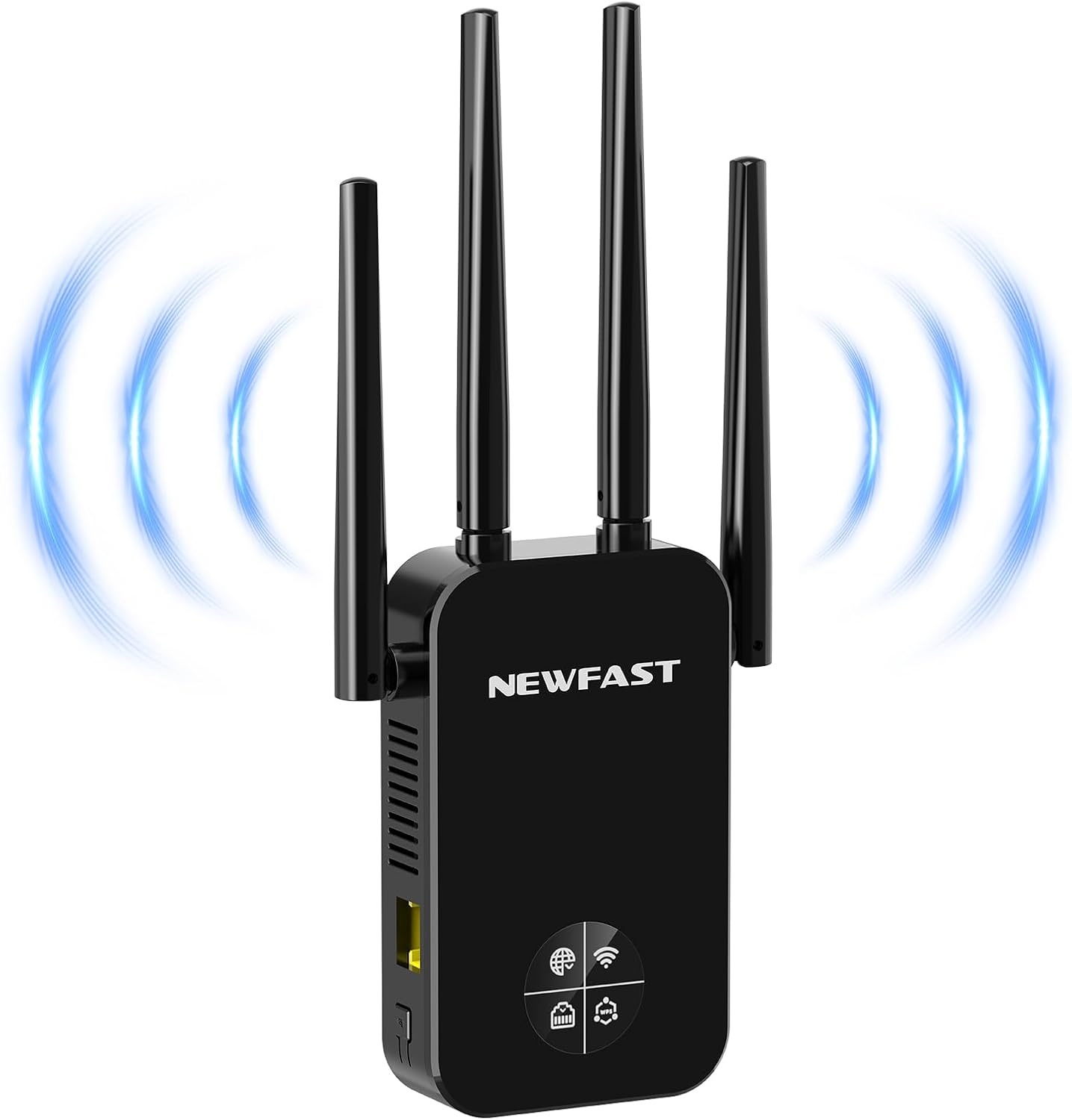 WiFi Versterker 1200 Mbps Dual Band WiFi5 met 4 antennes, LAN-poort en WPS