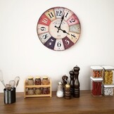 Vintage Wandklok 30cm Meerkleurig - 54% Korting