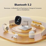 Mini-projector 1080p Full HD 4K ondersteuning Draagbaar Automatische Keystone 270° Rotatie Bluetooth HDMI USB voor PS5 TV Stick iOS Android