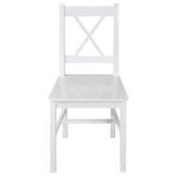 vidaXL Eetkamerstoelen 4 st grenenhout wit