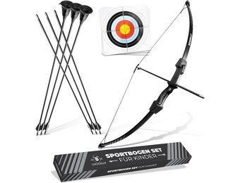 Compacte Pijl en Boog Set voor Kinderen Beginners 8-15 jaar met 6 pijlen Links- en Rechtshandig