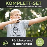 Compacte Pijl en Boog Set voor Kinderen Beginners 8-15 jaar met 6 pijlen Links- en Rechtshandig