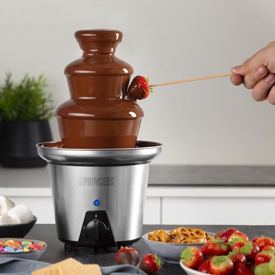 Chocoladefontein XL | Chocolade Fondue met 3 Lagen, Warmhoudfunctie en 0,7L Inhoud