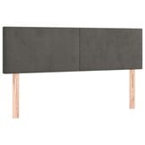 vidaXL Hoofdborden 2 st 72x5x78/88 cm fluweel donkergrijs
