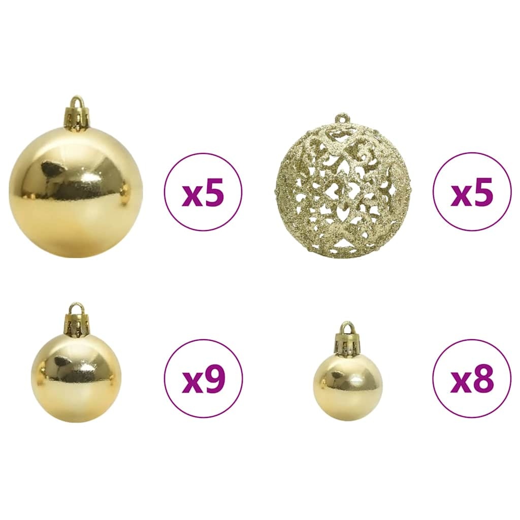 Kerstbal Set Goud met 150 LED - 58% Korting