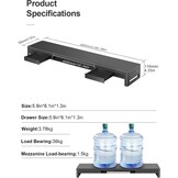 Dubbele Monitorstandaard met 2 Laden, 4 USB-poorten (Gegevensoverdracht), Ergonomische Metalen Bureau-Organizer voor PC & iMac