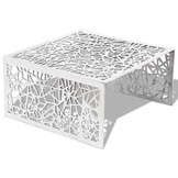 vidaXL Salontafel opengewerkt ontwerp aluminium zilverkleurig