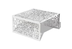 Aluminium Salontafel Zilver - Opengewerkt Ontwerp - 77% Korting
