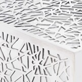 vidaXL Salontafel opengewerkt ontwerp aluminium zilverkleurig