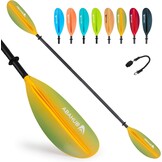 Kajakpeddel Aluminium 2-delig Demontabel Verstelbare Bladen 90.5 inch met Peddel Leash Diverse Kleuren