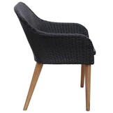 vidaXL Tuinstoelen 2 st. Poly Rattan Zwart (35% Korting)