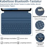 HOU iPad Air 5 & Pro 11" Blauw Toetsenbord Hoes met Magnetische Oplading